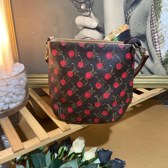 None Handbags - Leather Cherry Bag.